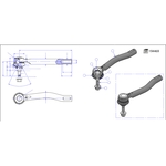 Febi Bilstein Tie Rod End with Nut (194469) Fits: Nissan Front Axle Left