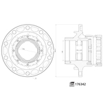 Febi Bilstein Wheel Hub (176342) Fits: Volvo Rear Axle