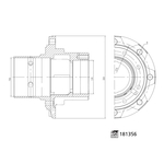 Febi Bilstein Wheel Hub (181356) Fits: Mercedes-Benz Rear Axle