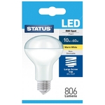 Status LED Edison Screw R80 Spot Warm White Bulb - 10W/806 Lumen