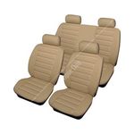 Cosmos Car Seat Cover Leatherlook - Set - Beige (14674)