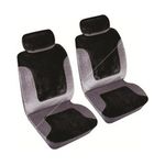 Cosmos Velour Car Seat Covers - Soft Foam Padding and Head Rest Covers x 2