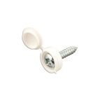 Connect Number Plate Screws - White - No.8 x 3/4in. (31538A)