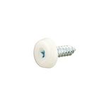 Connect Number Plate Screws - White Polytop - 4.8mm x 18.0mm (31542)