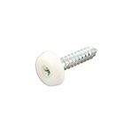Connect Number Plate Screws - White Polytop - 4.8mm x 24.0mm (31546)