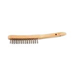 Abracs Wooden Handle Wire Scratch Brush - 2 Row (32127)