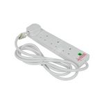 Status 4 Way Surge Protected Extension Socket - White - 2m (4WSSP2MCP10)