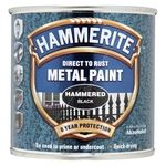Hammerite Direct To Rust Metal Paint - Hammered Black (5084792)
