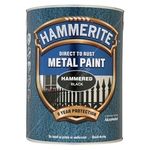 Hammerite Direct To Rust Metal Paint - Hammered Black (5084796)