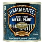 Hammerite Direct To Rust Metal Paint - Hammered Gold (5084818)