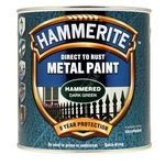 Hammerite Direct To Rust Metal Paint - Hammered Dark Green (5084834)