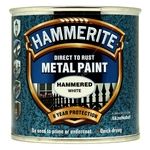 Hammerite Direct To Rust Metal Paint - Hammered White (5084836)