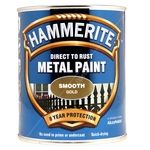 Hammerite Direct To Rust Metal Paint - Smooth Gold (5084847)