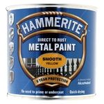 Hammerite Direct To Rust Metal Paint - Smooth Yellow (5084874)