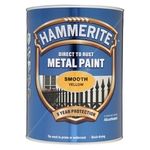 Hammerite Direct To Rust Metal Paint - Smooth Yellow (5084878)