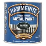Hammerite Direct To Rust Metal Paint - Smooth Dark Green (5084892)