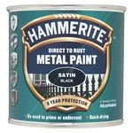 Hammerite Direct To Rust Metal Paint - Satin Black (5084904)