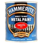Hammerite Direct To Rust Metal Paint - Smooth Red (5092824)