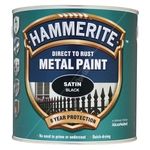Hammerite Direct To Rust Metal Paint - Satin Black (5092829)