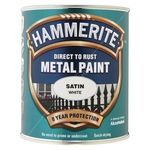 Hammerite Direct To Rust Metal Paint - Satin White (5092886)