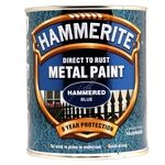 Hammerite Direct To Rust Metal Paint - Hammered Blue (5092938)