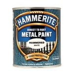 Hammerite Direct To Rust Metal Paint - Hammered White (5092971)