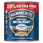 Hammerite Direct To Rust Metal Paint - Hammered Silver - 750ml +33% EF (5158236)