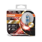 OSRAM Performance Bulbs H4 200% More Brightness (472) P43T Halogen Night Breaker 200