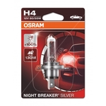 OSRAM Performance Bulbs H4 Up To 100% More Brightness (472) P43T Halogen Night Breaker Silver