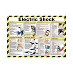 Safety First Aid Electric Shock Treatment Guidance Poster - 59cm x 42cm (A601T)