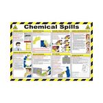 Safety First Aid Chemical Spills Poster - 59cm x 42cm (A608T)