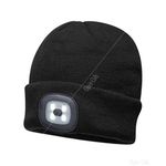 PORTWEST Beanie LED Head Light Hat - Black