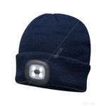 PORTWEST Beanie LED Head Light Hat - Navy
