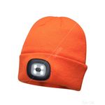 PORTWEST Beanie LED Head Light Hat - Orange