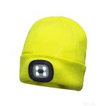 PORTWEST Beanie LED Head Light Hat - Yellow