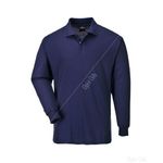 PORTWEST Long Sleeved Polo Shirt - Navy - XL