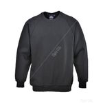 Portwest Polycotton Sweatshirt - Black - Large (B300BKRL)