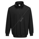 PORTWEST Sorrento Zip Neck Sweatshirt - Black - M
