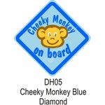Castle Promotions Suction Cup Diamond Sign - Blue - Cheeky Monkey (DH05)