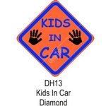 Castle Promotions Suction Cup Diamond Sign - Orange - Kids In Car (DH13)
