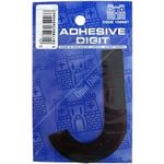 Castle Promotions J - 3in. Adhesive Digit - Black (DPX12J)