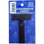 Castle Promotions T - 3in. Adhesive Digit - Black (DPX12T)