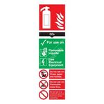 Signs & Labels CO2 Fire Extinguisher Sign - Rigid Polypropylene - 300mm x 100mm (FFR02124R)