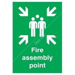 Signs & Labels Fire Assembly Point Sign - Rigid Polypropylene - 420mm x 297mm (FFR04549R)
