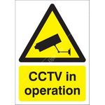 Signs & Labels CCTV In Operation Sign - Rigid Polypropylene - 297mm x 210mm (FGN00750R)