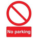 Signs & Labels No Parking Sign - Rigid Polypropylene - 297mm x 210mm (FML01950R)