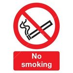Signs & Labels No Smoking Sign - Rigid Polypropylene - 297mm x 210mm (FML02050R)