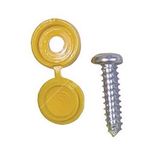 Pearl Consumables Number Plate Caps & Screws - Yellow (PNP144R)