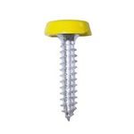 Pearl Consumables Number Plate Plastic Top Screws - Yellow (PNP691)