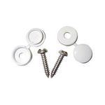 Pearl Consumables Number Plate Security Caps & Screws - White (PNP694)